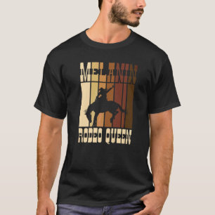 Camiseta Rainha do Rodeio Melanina de Montaria em Cavalo Br