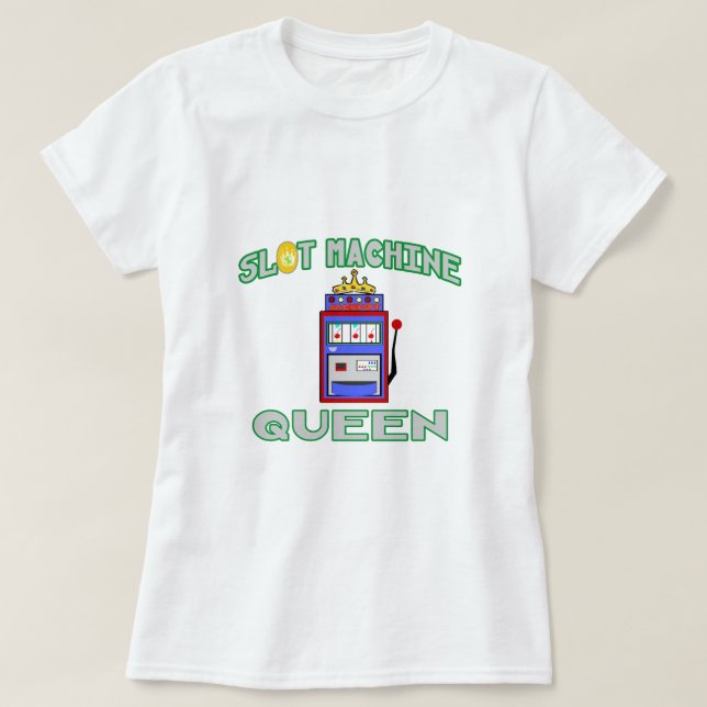 Camiseta Rainha do slot machine (tiara) (Frente do Design)