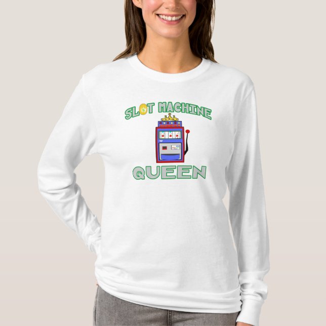 Camiseta Rainha do slot machine (tiara) (Frente)