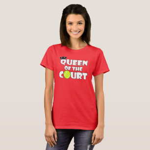 Camiseta Rainha do tênis das mulheres do t-shirt bonito da
