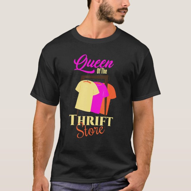Camiseta Rainha do Thrift Store Thrifting Thrifting Saving (Frente)