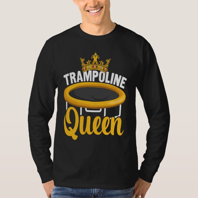 Camiseta Rainha do Trampolim Saltando Ginástica de Trampoli (Frente)