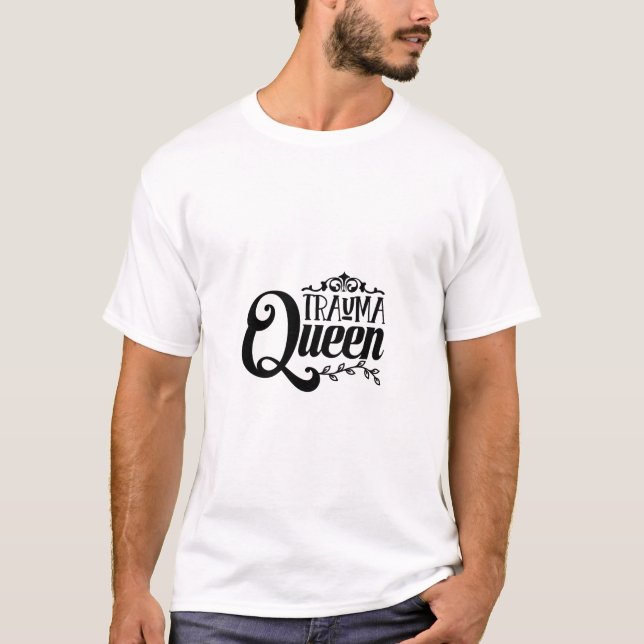 Camiseta Rainha do Trauma da Enfermagem Presente (Frente)