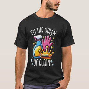 Camiseta Rainha do Uniforme de Limpeza Para Funcionária de