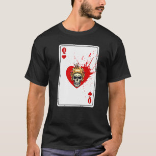 Camiseta Rainha dos Cartões de Cartões Deck Halloween Splas