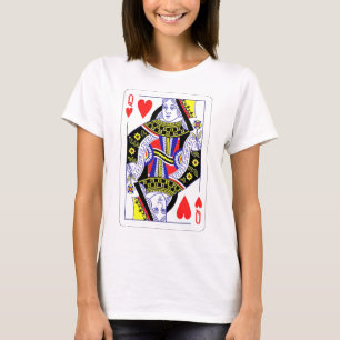 Camiseta Rainha dos Corações Grande Gráfico, Cartões de Bri