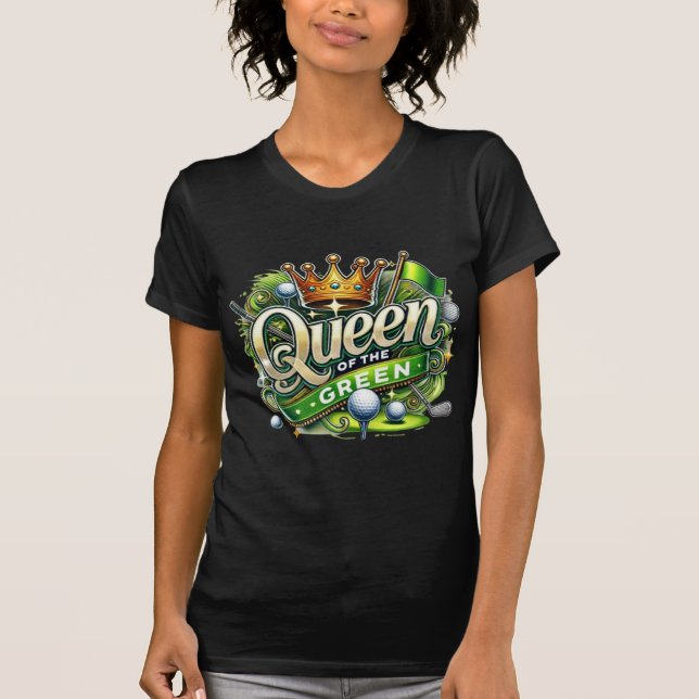 Camiseta Rainha dos Verdes - Golfe Na moda (Frente)