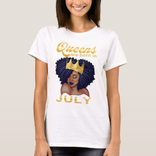Camiseta Rainha é nascer em julho, feliz aniversário para m