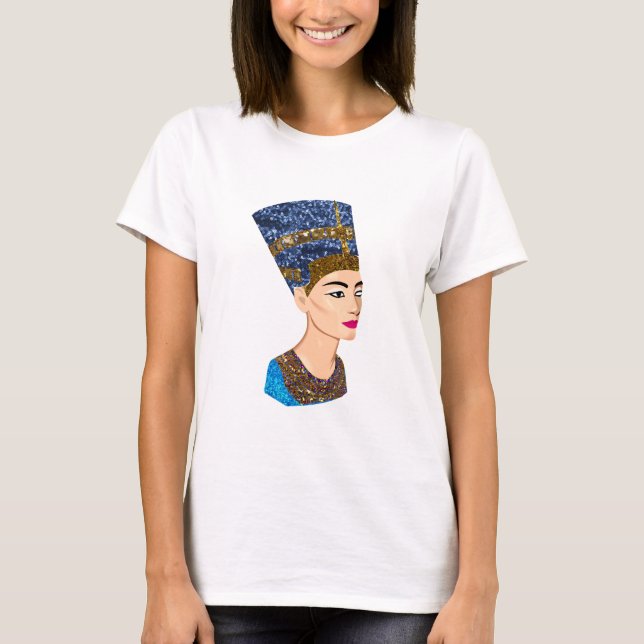 Camiseta rainha egípcia nefertiti (Frente)