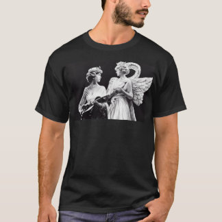 Camiseta Rainha Elizabeth II tocando violão como um anjo.
