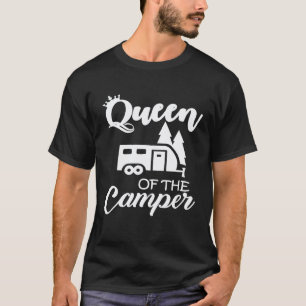 Camiseta Rainha Engraçada Do Acampador Roupas De Acampament