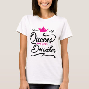 Camiseta Rainha Está Nascer Em Dezembro