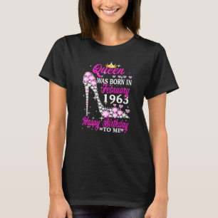 Camiseta Rainha Foi Nascer Em Fevereiro De 1963 60º Anivers