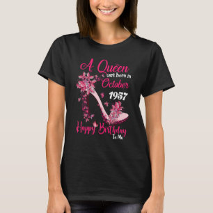 Camiseta Rainha Foi Nascer Em Outubro De 1957, 65º Nascimen