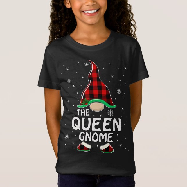 Camiseta Rainha Gnomo Buffalo Xadrez Matando a Família Chri (Frente)