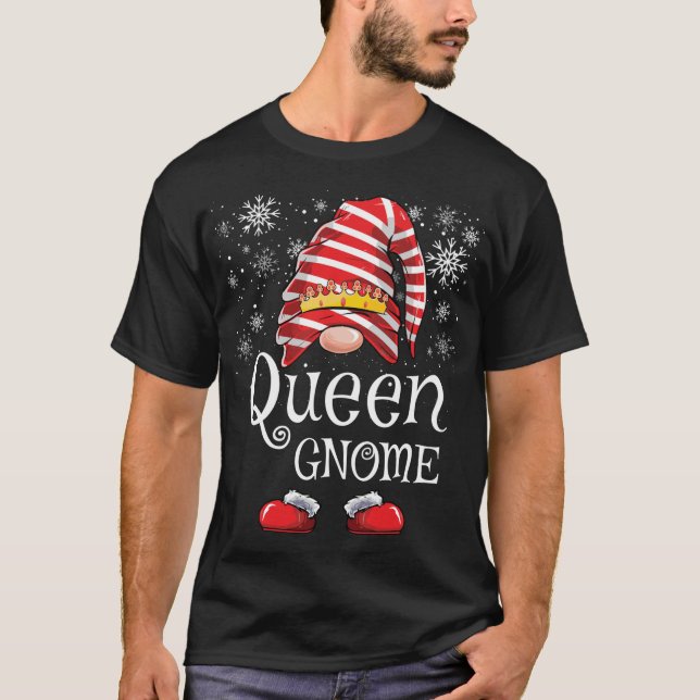 Camiseta Rainha Gnomo Matando Gnomos Familiares Engraçado N (Frente)