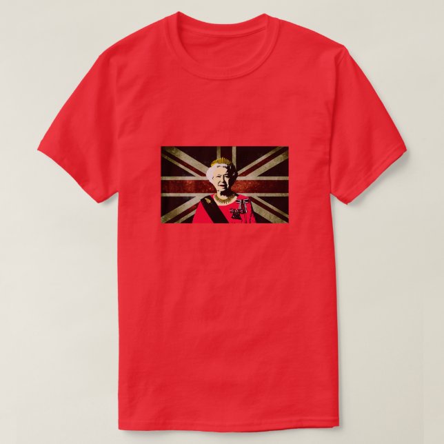 Camiseta Rainha II - Elizabeth S Inglaterra - Rainha de Ing (Frente do Design)