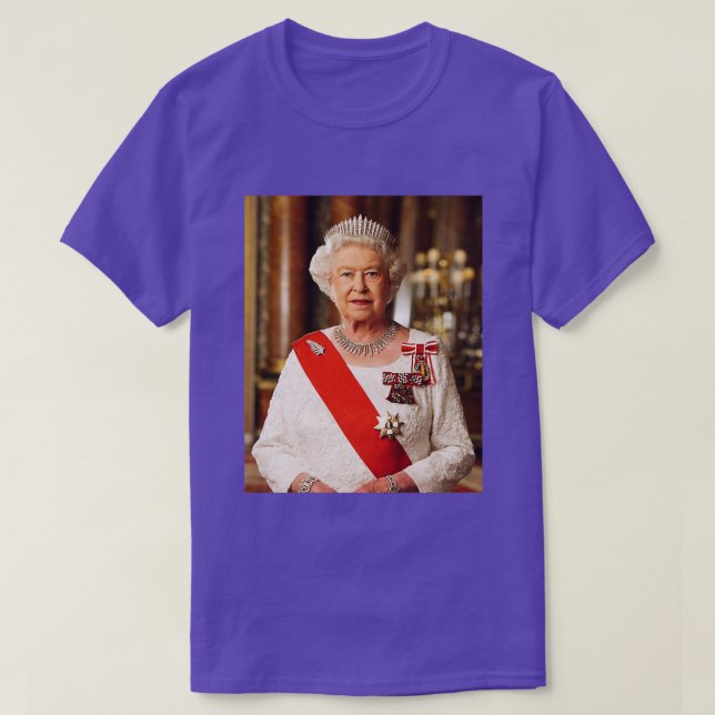Camiseta Rainha II - Elizabeth S Inglaterra - Rainha de Ing (Frente do Design)