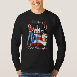 Camiseta Rainha Leão Porto Rico Mulher Rapariga Rica Boricu