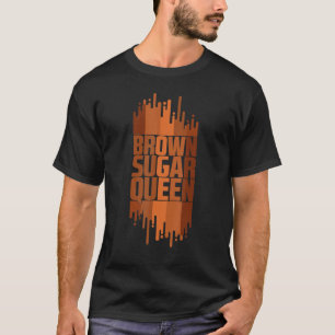 Camiseta Rainha legal de açúcar castanho Rainha Negra
