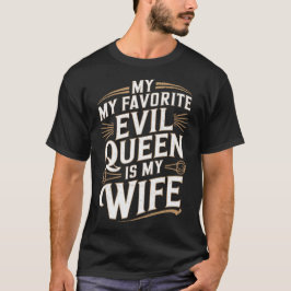 Camiseta Rainha Má Esposa Presente Divertido de Casamento p