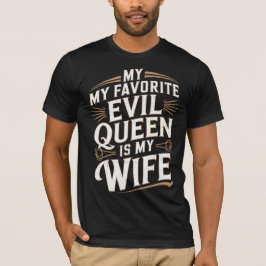 Camiseta Rainha Má Esposa Presente Divertido de Casamento p