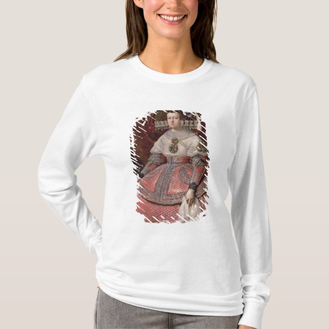 Camiseta Rainha Maria Anna da espanha em um vestido (Frente)