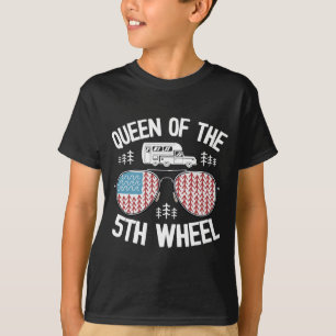 Camiseta Rainha masculina da caravana de quinta roda bandei