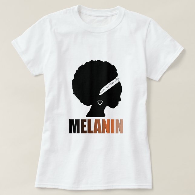 Camiseta Rainha Melanina Africana (Frente do Design)