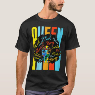 Camiseta Rainha Melanina, Afro-Africana, Rainha Negra Orgul
