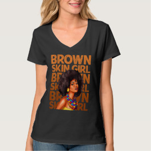 Camiseta Rainha Melanina Orgulho Afro Brown Lip História Ne