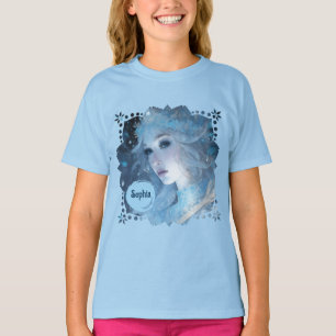 Camiseta Rainha Mística de Gelo - Fantasia de Arte de Inver