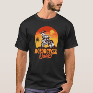 Camiseta Rainha Motociclista Garota Piloto Moto Off-Road Mo