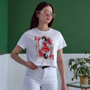 Camiseta Rainha namorados   T-Shirt da Placa de Reprodução