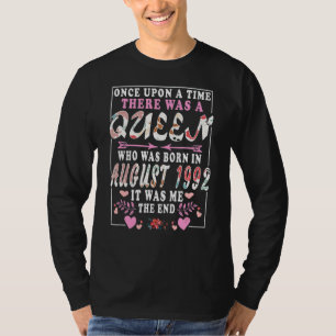 Camiseta Rainha Nascer Em Agosto De 1992