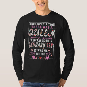Camiseta Rainha Nascer No Aniversário De Janeiro De 1981