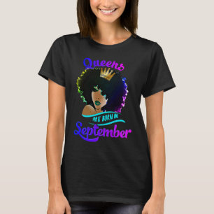 Camiseta Rainha Nascer Setembro Negra Virgo Libra Birt