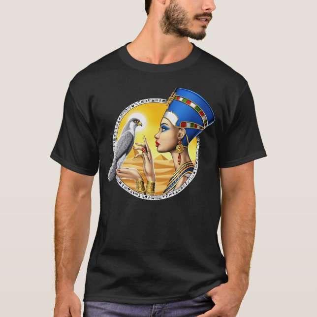 Camiseta Rainha Nefertiti egípcia (Frente)