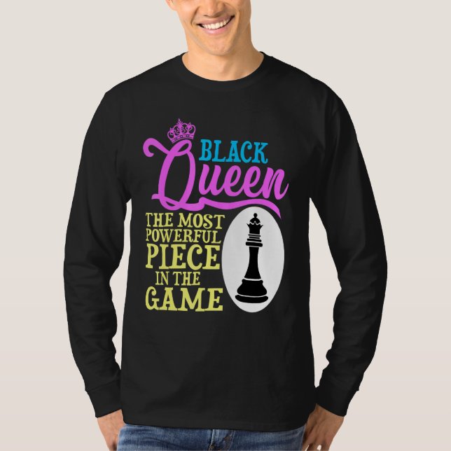 Camiseta Rainha Negra A Peça Mais Poderosa Do Jogo (Frente)