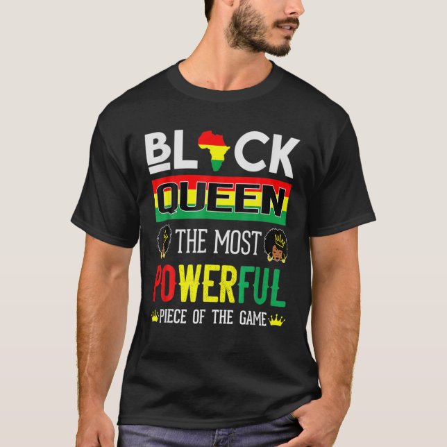 Camiseta Rainha Negra A Peça Mais Poderosa Do Jogo (Frente)