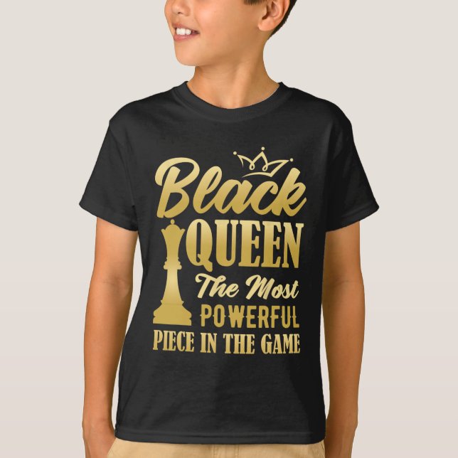 Camiseta Rainha Negra A Peça Mais Poderosa Do Jogo (Frente)