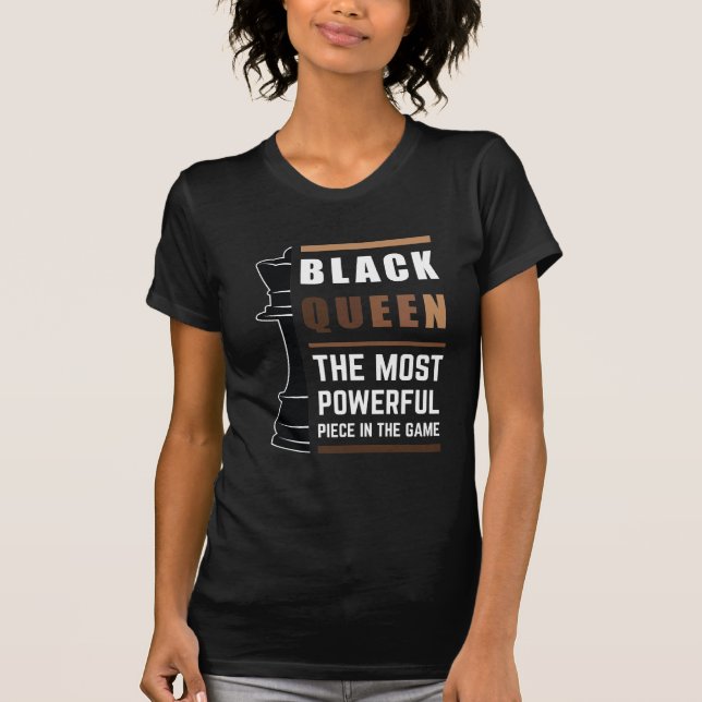 Camiseta Rainha Negra A Peça Mais Poderosa Do Jogo 1 (Frente)
