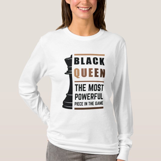 Camiseta Rainha Negra A Peça Mais Poderosa Do Jogo 2 (Frente)