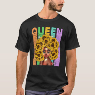Camiseta Rainha Negra Afro Melanin Art Black Queen Vi