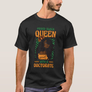 Camiseta Rainha Negra Com Doutorado Phd