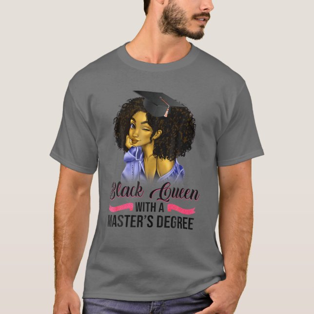 Camiseta Rainha Negra com Presente de Mestrado (Frente)