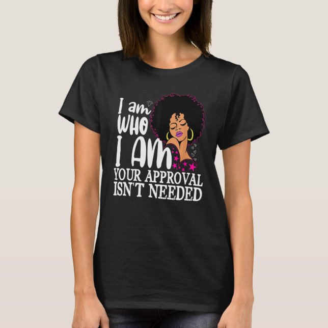 Camiseta Rainha Negra Curly Natural Afro-Americana (Frente)