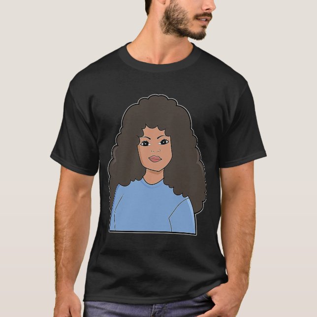 Camiseta Rainha Negra Dama de Melanina Emissora E (Frente)