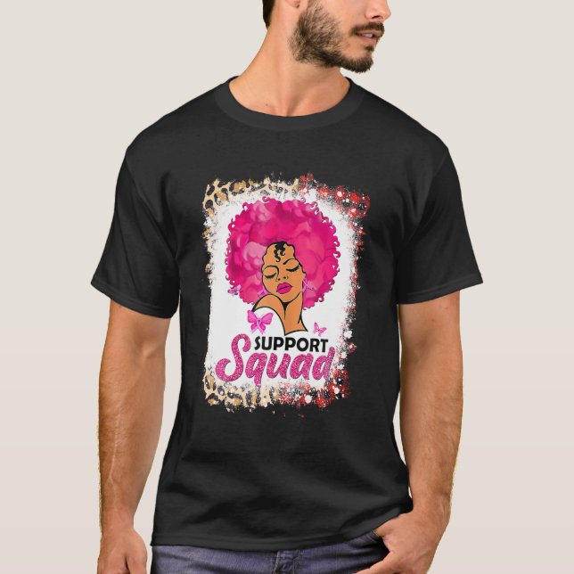 Camiseta Rainha Negra de Apoio ao Cancer de Mama na Esquadr (Frente)