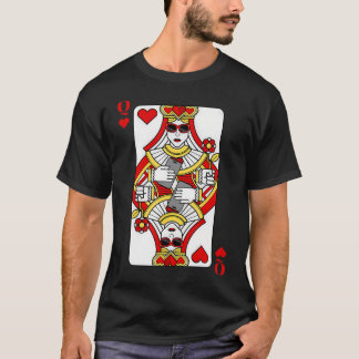 Camiseta Rainha Negra de Copas Jogo de Poker Cassino